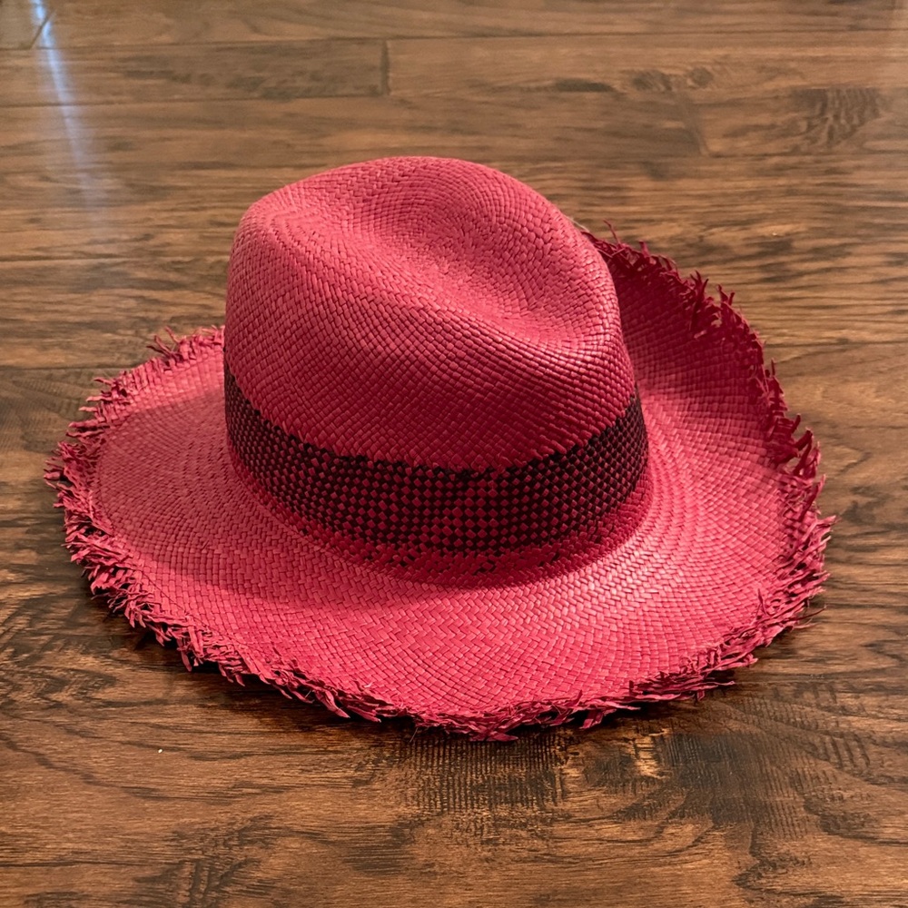 Rag and bone frayed edge panama hat
